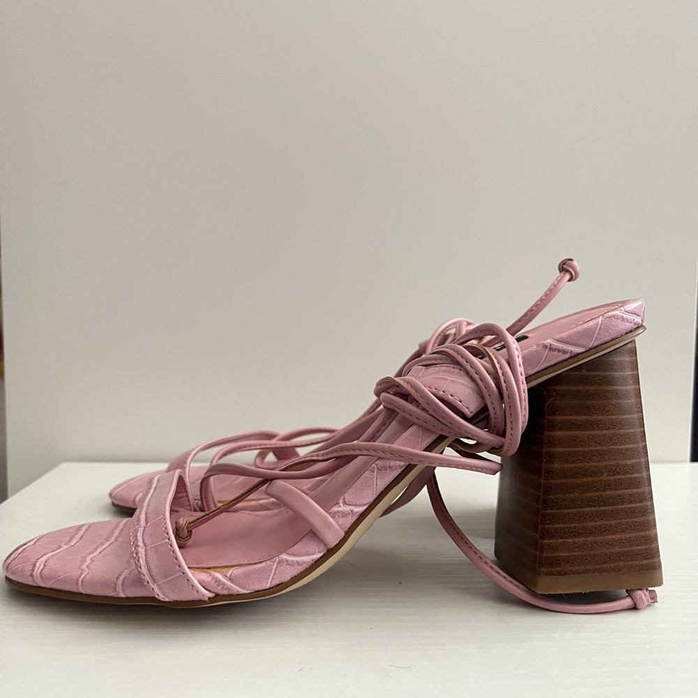 Nine West Pink Strappy Heeled Sandals
